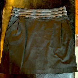 Black zipper detail mini skirt.